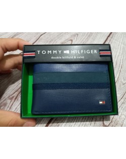 InterMall Billetera de cuero original Tommy Hilfiger