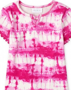 Blusa Rosada Tie Die Niña