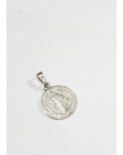 Medalla San Benito en plata 925