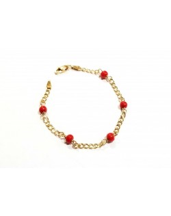 Pulsera  CORALINA para bebé en oro 10kt