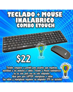 TECLADO + MOUSE INALABRICO COMBO  ETOUCH